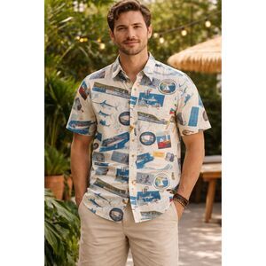 Vtg Kahala Catalina Island L Shirt Hawaiian Aloha Button Front California Avalon